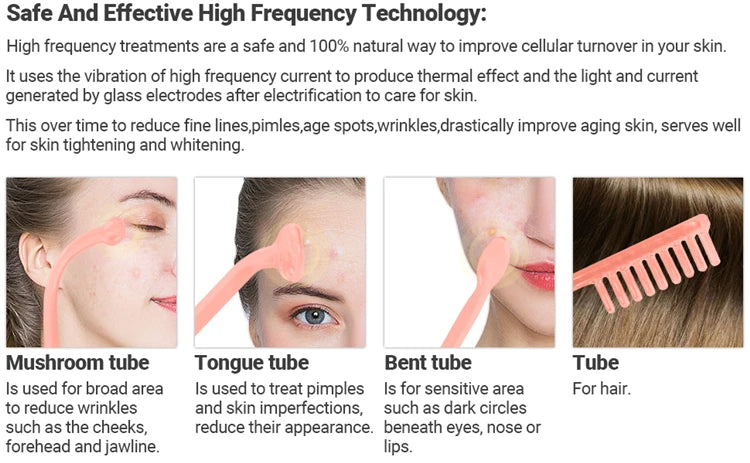 Handheld High Frequency Skin Therapy Wand